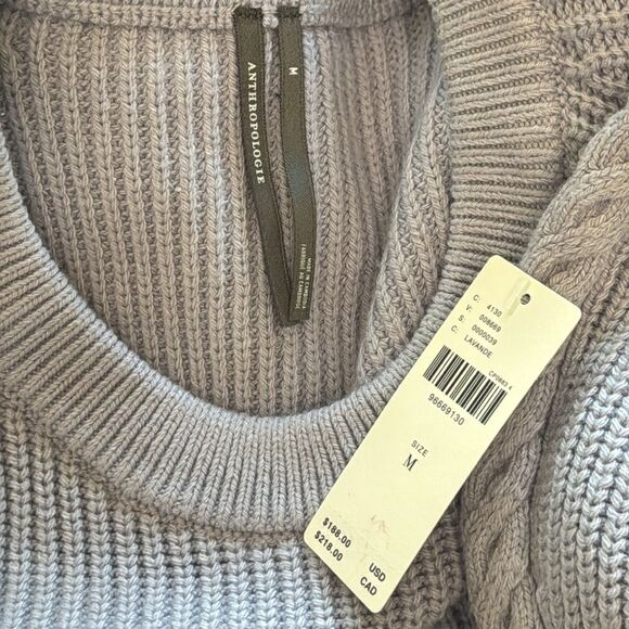 Anthropologie Purple Dolman Sleeve Sweater Dress - Picture 4 of 5